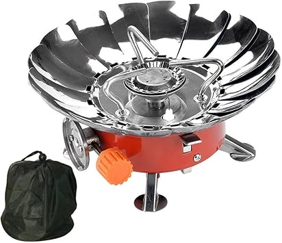 Amazon 蓮の花形 釣り 野外用 折りたたみ式 ミニコンロ 収納ケース付き Alx バーベキューコンロ 焚火台