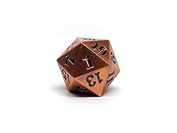 Legendary Copper Metal D20 Dice - Single 20 Sided