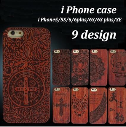 Amazon 木製 ウッド 木 Iphonese Iphone5 Iphone5s Iphone6 Iphone6 Iphone6s Iphone6s ケース カバー 彫刻 おしゃれ メンズ かっこいい 個性的 ユニセックス クラウン 波紋 ウルフ 古代エジプト いかり Tribe Monkey カセットテープ カメラ 無地 Feｌicita p I
