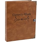 Currency Paper Money Collection Album Book for Collectors | 120 pockets/40 sheets big capacity, high transparency thickened page, elegant &amp; Simple, excellent protection + easy to use