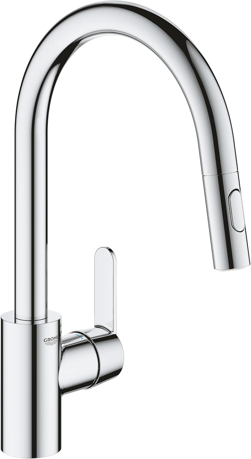 GROHE Get Kitchen Sink Pull-Out Mixer Tap 360° Swivel 381mm Chrome