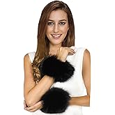 Lina & Lily Women's Winter Wrist Cuffs Warmers Faux Fur Fluffy
