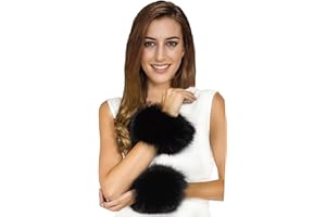 Lina & Lily Women's Winter Wrist Cuffs Warmers Faux Fur Fluffy