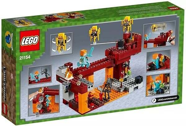 LEGO MINECRAFT THE BLAZE BRIDGE 21154 BUILDING KIT (370 PIECES)