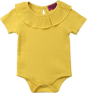 Amazon Sylvamorning 無地 ベビー カバーオール 女の子 男の子 ロンパース 赤ちゃんロンパース半袖 新生児 カバーオール 夏 70 80 90 100 80 イエロー ロンパース カバーオール ベビー マタニティ 通販