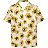 Unique Printed Funky Hawaiian Shirt Men Short Sleeve Shirt Top Blouse for Summer