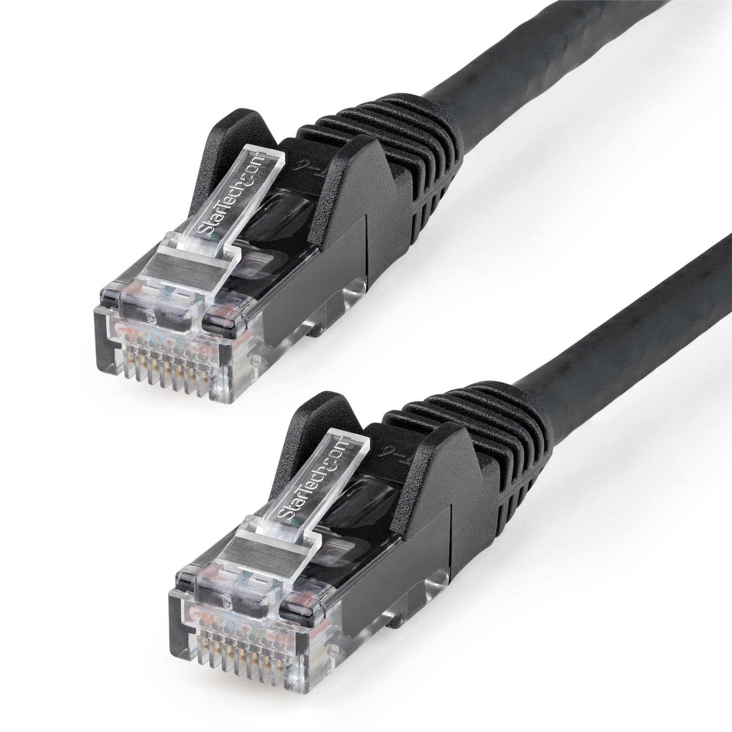 StarTech.com 15m CAT6 Ethernet Cable - Black CAT 6 Gigabit Ethernet Wire -650MHz 100W PoE++ RJ45 UTP Category 6 Network/Patch Cord Snagless w/Strain Relief Fluke Tested UL/TIA Certified (N6PATC15MBK)