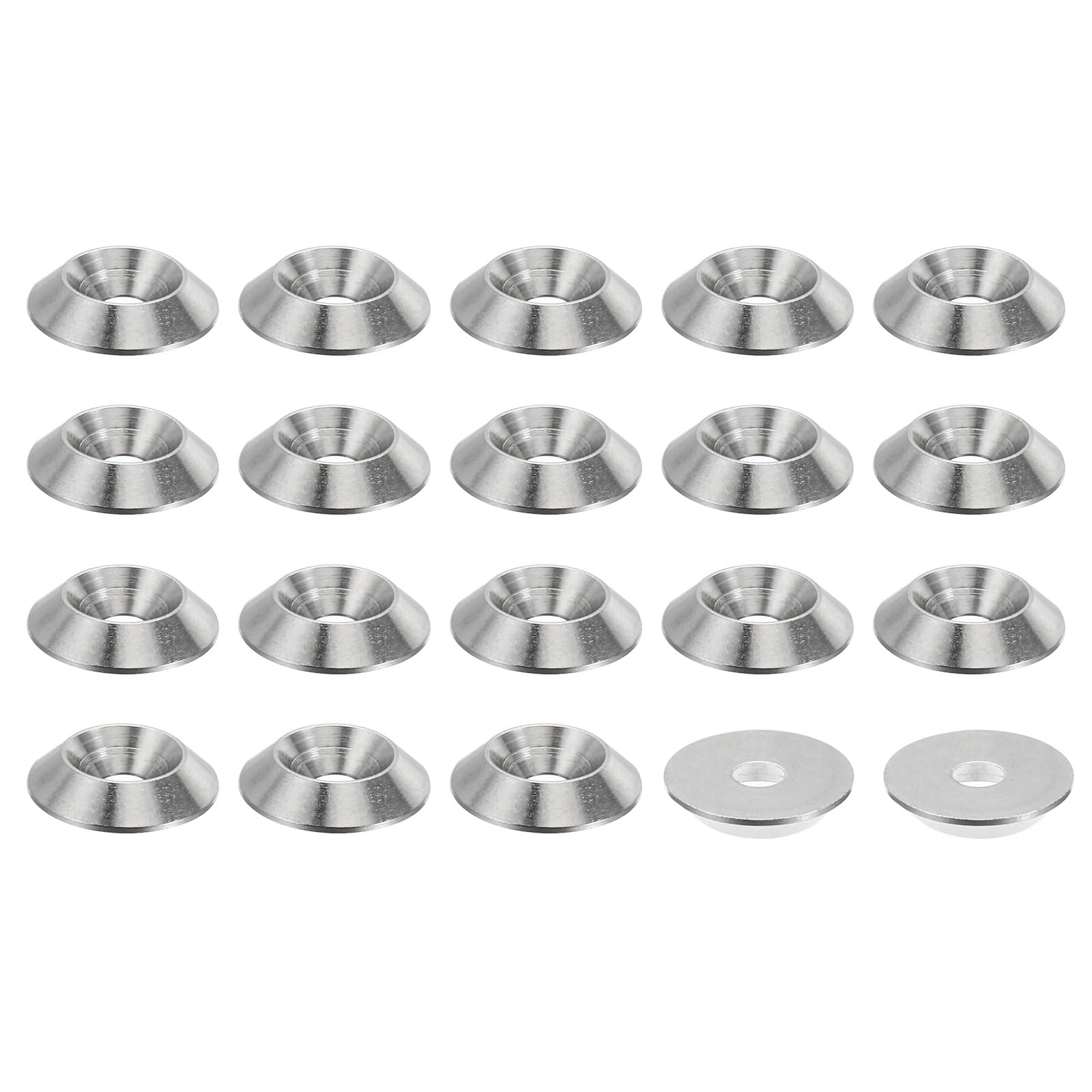 PATIKIL M4 Finish Countersunk Washer, 20pcs 16mm Dia. 3.2mm Tall Solid 304 Stainless Steel CNC Finish Cup Washer Screw Head Gasket for Industrial Construction — image 1