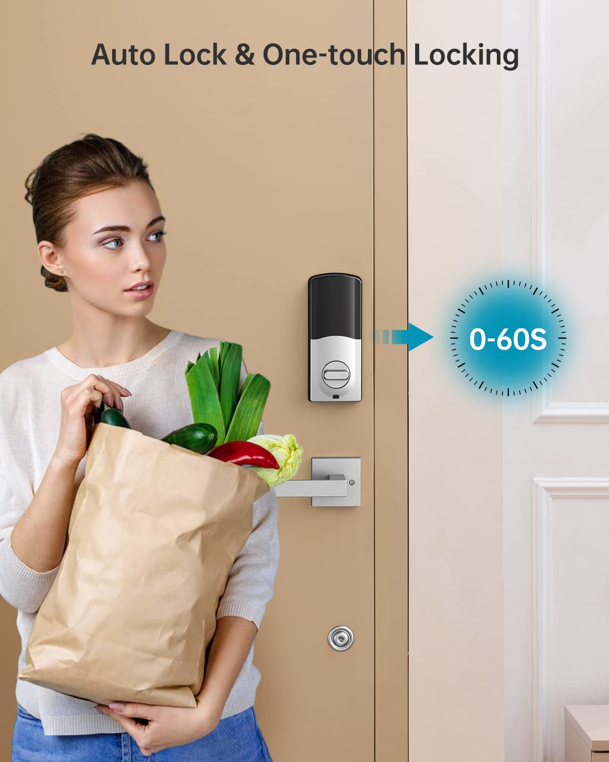 Mua Fingerprint Front Door Lock Set - HEANTLE Keyless Entry Door Lock ...