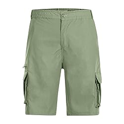 Cargo Shorts for Men Stretch Waist Knee Length Mens