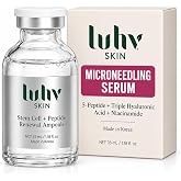 Stem Cell + Peptide Serum for Face - Korean Advanced Microneedling Ampoule | Intensive Anti Aging Booster - 5-Peptide + Triple Hyaluronic Acid + 3% Niacinamide + Centella - Made in Korea 1.18 fl oz