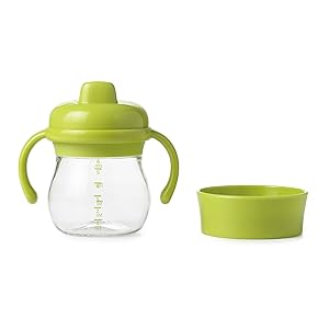 OXO Tot Transitions Sippy Training Cup Set, Green, 6 Ounce