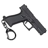 Pistol Shaped Keychain Charm Realistic Model