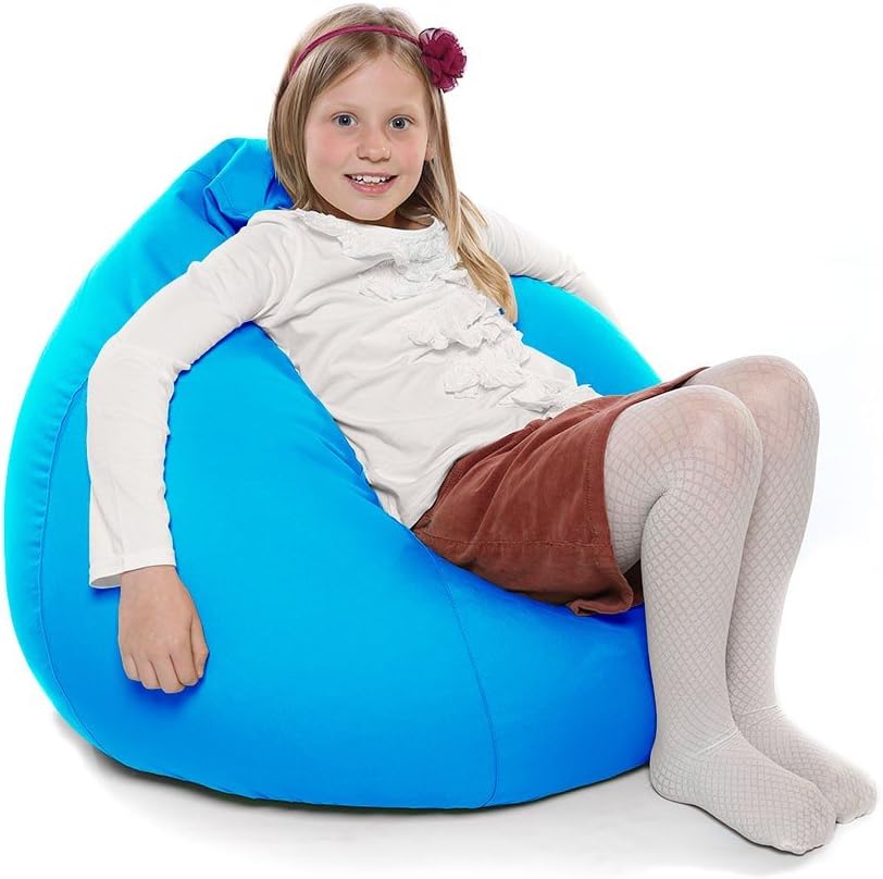 RUComfy Kids Classic Indoor Outdoor Bean Bag Turquoise, Fabric, One Size