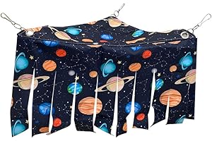 FULUE Guinea Pig Hideout, Corner Fleece Forest Hideaway for Guinea Pigs, Ferrets, Chinchillas, Rats, Bunny & Other Small Animals without Metal Fences(Black)