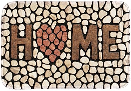 Home Stone Pattern Doormats Funny Indoor Outdoor Floor Mats Home Decorative Door Mats Short Plush Fabric 16"x23.6" Inch