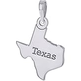 Jewels By Lux Sterling Silver Unisex American States Texas Charm Pendant