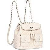 Lexiyat Small Backpack Purse for Women Leather Mini Backpack Convertible Designer Shoulder Bag Quilted Crossbody Purses