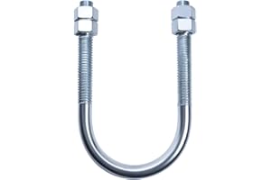 U-TURN FASTENERS, INC. U-Turn - 6 inch Pipe Size U-Bolt with Nuts, Zinc Plated (6-3/4 inch ID) (10 Pieces)