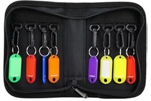 JUGREAT Key Organizer Case,Waterproof Key Binder With 8 Key Hooks and Tags,Portable Key Storage Book for Rental Management Real Estate Sales Hotel Executives and Car Service