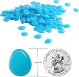 GLOCARNIVAL Glow Pebbles 480 Blue Glowing Rocks for Garden Walkway Outdoor view 2