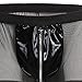 Men's Sexy Mesh Sheer Breathable Boxer Briefs Comfy Underwear Faux Leather Zipper Bulge Pouch Wetlook Low Rise Cool Swim Thongs Shorts Panties Transparent Lingerie Bikini Trunks Underpants Swimwear