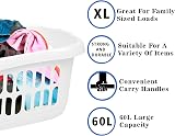 JMS we create smile 60 Litre Laundry Basket Set of 2 Ice White view 3