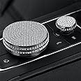 yboueo 2pcs Bling Accessories Multimedia Volume Knobs Crystal Rhinestone Decals Compatible with Cadillac 2023 2022 2021 2020 2019 2018 2017 CT5 CT6 XT4 XT5 XT6 Car Interior Trim Sticker