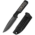 Kizer Militaw Fixed Blade Knife with Sheath, S35VN Blade Camping Knife with Aluminium+Fat Carbon Handle, Fixed Blade EDC Knife for Men Women Gift, Outdoor Hunting Hiking Survival Knives 1067A1