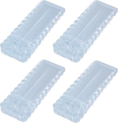 Alyvisun 4pk Rubber Door Stoppers Floor Anti-Skid Wedge Lock Retainer Stackable