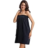 GUODDS Womens Towel Wrap Bath Robe Lightweight Spa Body Wrap Shower Adjustable Snap Closure