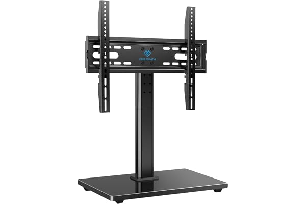 PERLESMITH Universal TV Stand Legs for 32-70 inch TVs, Table Top TV Stand up to 99 lbs, Height Adjustable Television TV Mount