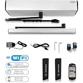 Olideauto Smart WiFi APP Control Automatic Door Opener,WiFi Built in Receiver Olide-510FW,Compatible for Alexa,Google Assistant Voice Control Auto Door with Wireless Push Panels
