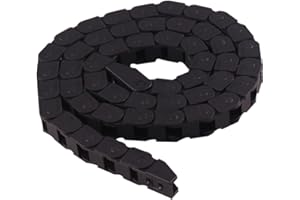 QBGTFAK 10 x 10mm Semi Enclosed Type Plastic Towline CNC Machine Tool Cable Carrier Drag Chain Nested Black Ted Lele (10mm x 10mm)