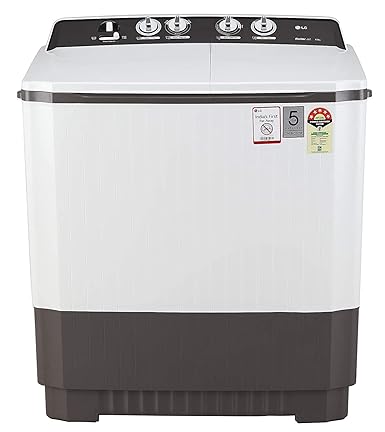 LG 9 kg 5 Star Semi-Automatic Top Loading Washing Machine (P9040RGAZ, Grey)