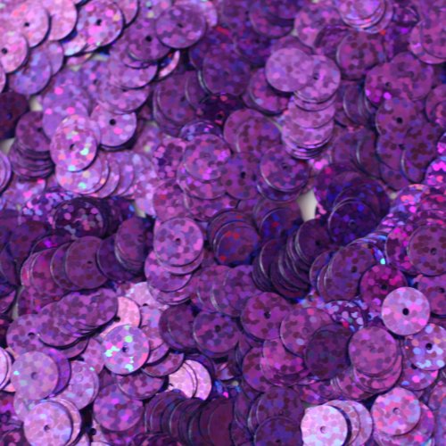 8mm Flat Round SEQUIN PAILLETTES ~ VIOLET PURPLE Multi HOLOGRAM ~ Loose sequins for embroidery, bridal, applique, arts, crafts, and embellishment. Made in USA.