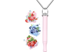 ASTOFLI Anti Smoking Breathing Necklace - Adjustable Quit Anxiety Necklaces for Women Stop Smoking Breathe Free with Filter Flavored Breathing Necklace with Resistance Smokeless Fidget Relief Whistle