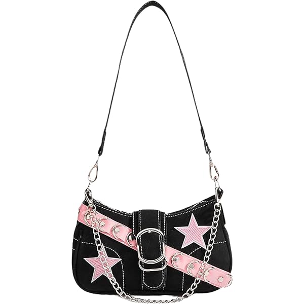 Amazon.com: Verdusa Women's Y2k Star Embroidery Shoulder Bag Mini