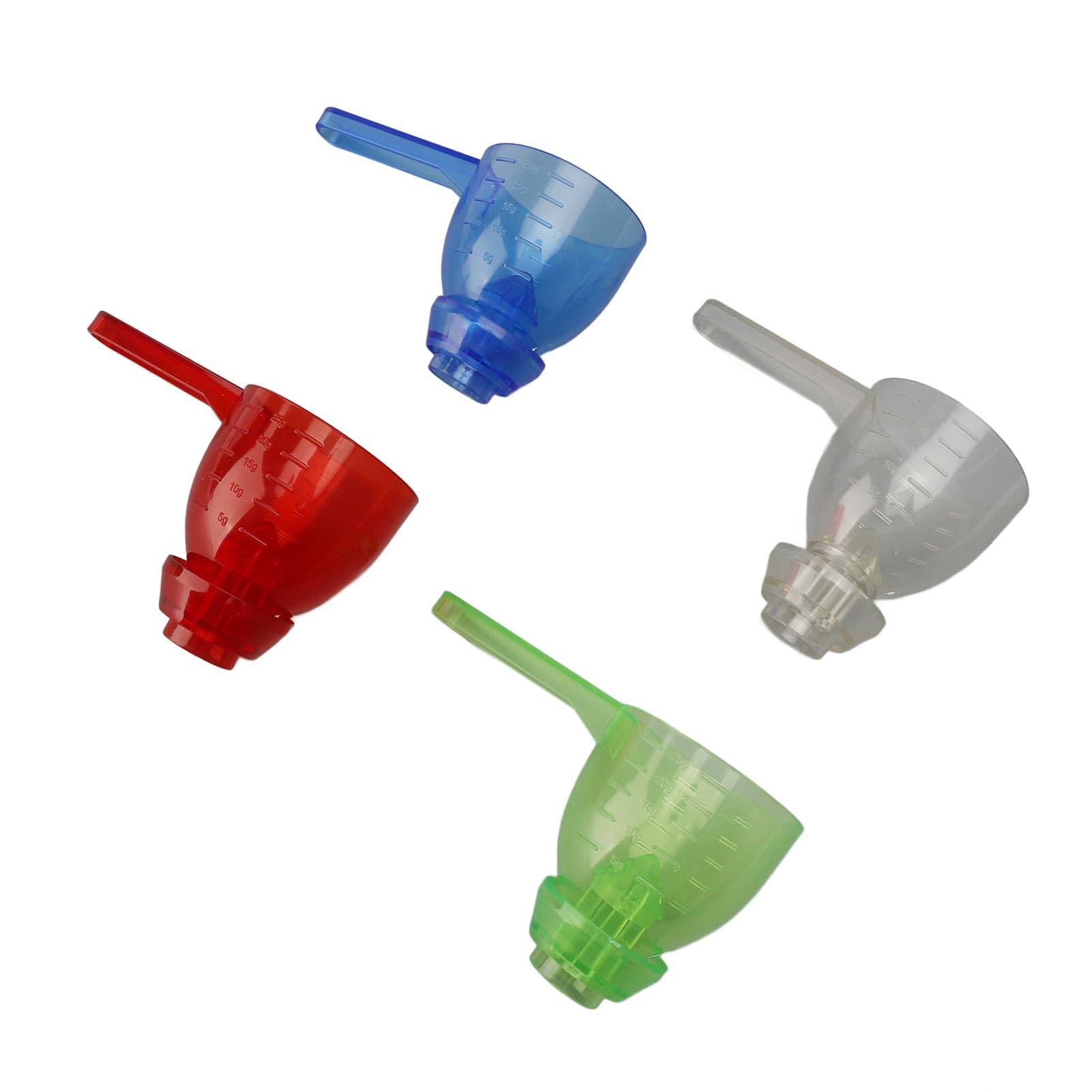 Photo 1 of Measuring Spoon 4pcs Spill Proof Leakproof Funnel Spoon, Convenient Portable Convenient Portable Measuring Spoon Leaky Single Measuring Spoon for Kitchen Milk Coffee Protein Powder