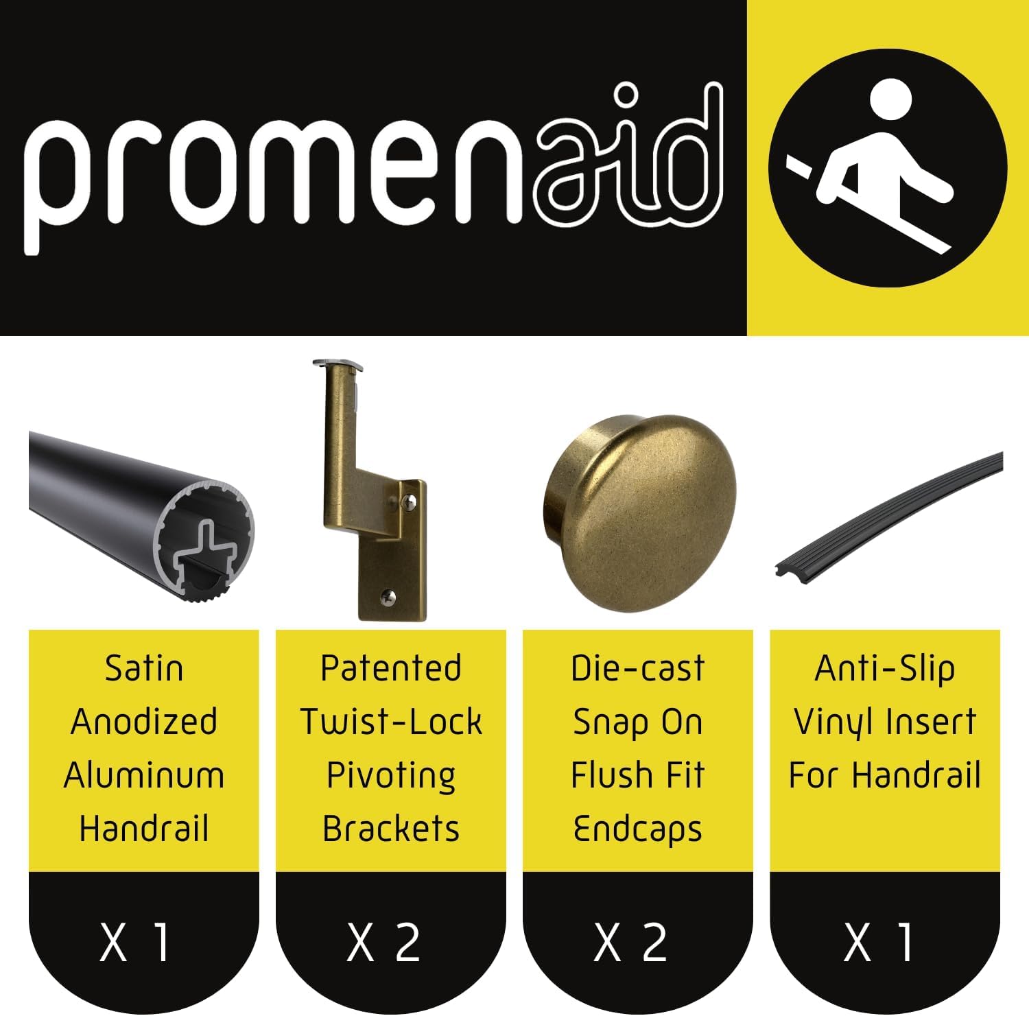 Promenaid 6 ft. Handrail Kit - Complete