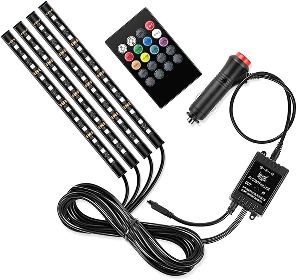 48 LEDs Lighting Kit, Interior Car Lights with Wireless Remote Control