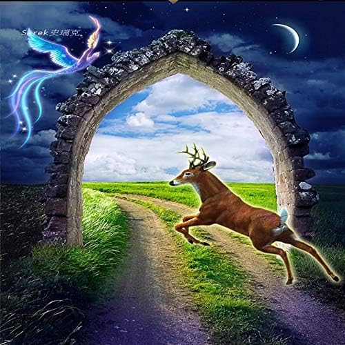Zhcmy Photo Wallpaper 3D European Dream Vertical Edition Archaeological Mural Elk Corridor Aisle Carpet Wallpaper Mural, 200 * 140