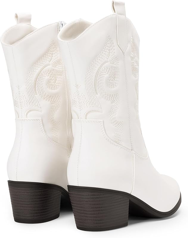 Botas Vaqueras Media Caña,Blanco,38