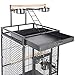Topeakmart 61-inch Wrought Iron Selection Play Top Large Parrot Bird Cage, Blackthumb 1