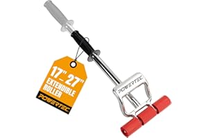 POWERTEC Extendable Floor and Wall Roller for Vinyl Flooring, Tile & Linoleum Roller with Extendable 17" to 27" Handle, 7.5" 