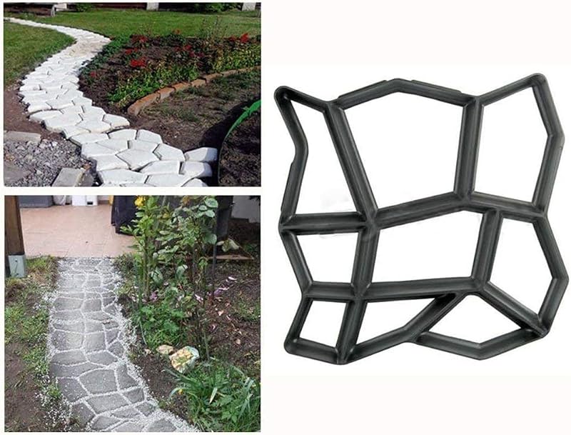 unho Garden Paving Concrete Mould Plastic Walk Maker Reusable Path Molds 43.5cm