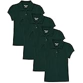 The Children's Place Girls Short Sleeve Ruffle Pique Polo, 2 Pack