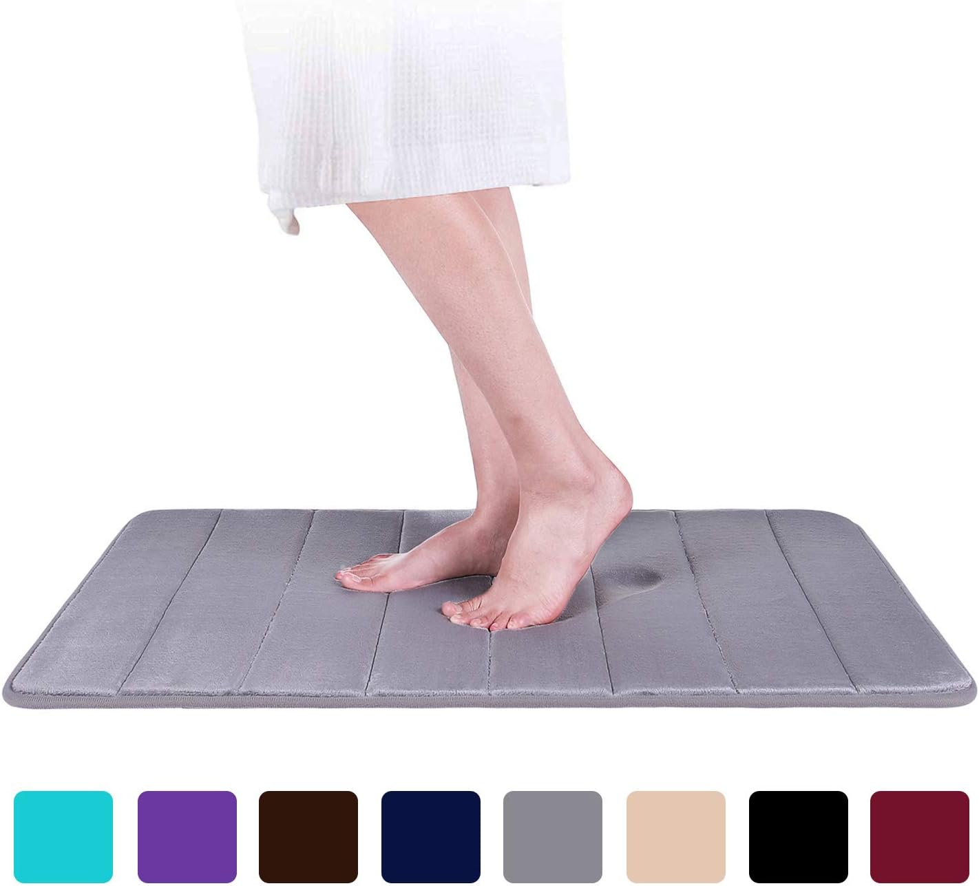 Memory Foam Soft Bath Mats - Non Slip Absorbent Bathroom Rugs Rubber Back Runner Mat for Kitchen Bathroom Floors 20