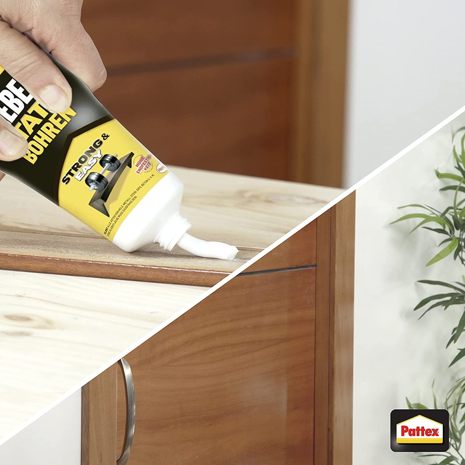 Pattex Montagekleber Kleben statt Bohren, starker Kraftkleber für sofortigen Halt, universell einsetzbarer Baukleber mit hoher Endfestigkeit, 1 x 250 g 6