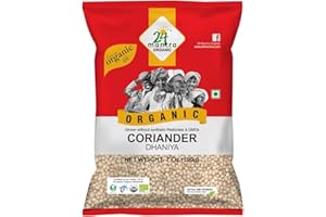 Organic Coriander Seeds - Whole Coriander Seeds in Bulk USDA Certified Organic European Union Certified Organic Pesticides Free Adulteration Free Sodium Free - 7 Ounces - 24 Mantra Organic